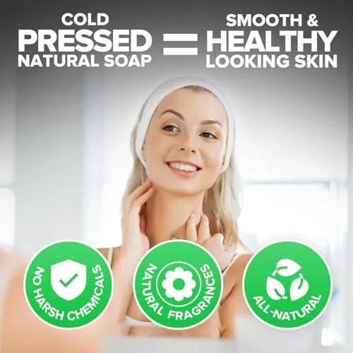 Organic Neem Soap Bar (2 Pack) - Herbal Body Odor Cleanser - Moisturizing, Long-Lasting, Creamy Wash - Gentle Skin Hydration and Care