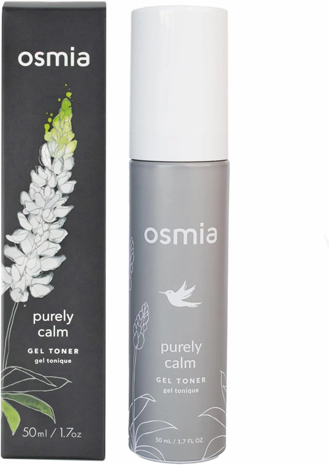 Osmia Skincare - Purely Calm Gel Toner | Hyaluronic Acid, Apple Extract, White Tea, Aloe Vera | Hydrate, Soothe, Support | Clean Beauty for Healthy Skin (1.7 fl oz | 50 mL) New Packaging