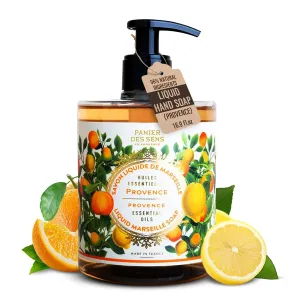 Panier des Sens Moisturizing Hand Soap - Provence Fresh, Fruity Fragrance - French Traditional Savon de Marseille Soap - Refillable Kitchen & Bathroom Soap - 16.9 Fl.oz Liquid Hand Wash 97% Natural