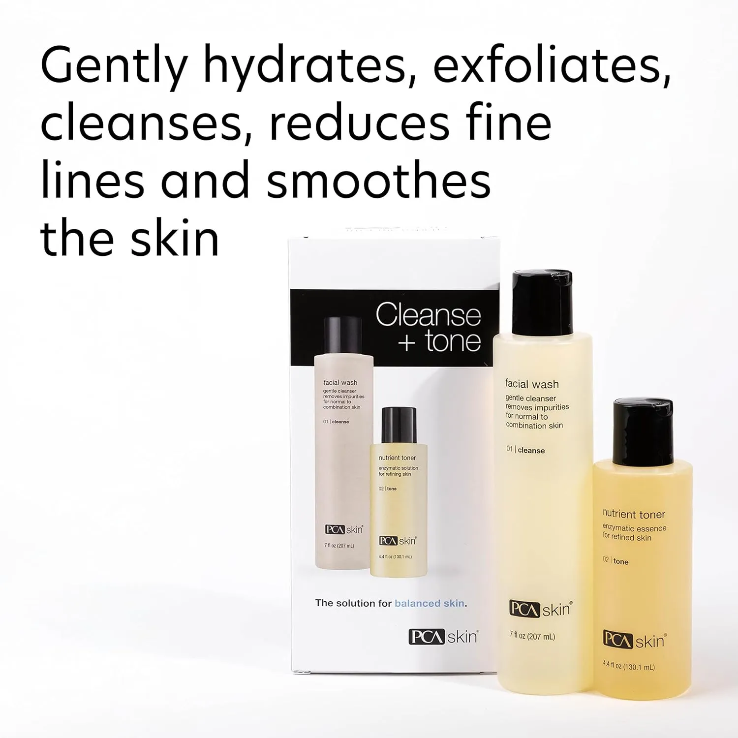 PCA SKIN Gentle Foaming Face Wash, Hydrating Facial Cleanser, Removes Makeup and Hydrates and Purifies Skin, Good for Sensitive, Combination, Normal, and Acne-Prone Skin, Gentle Face Wash, 7 oz Bottle