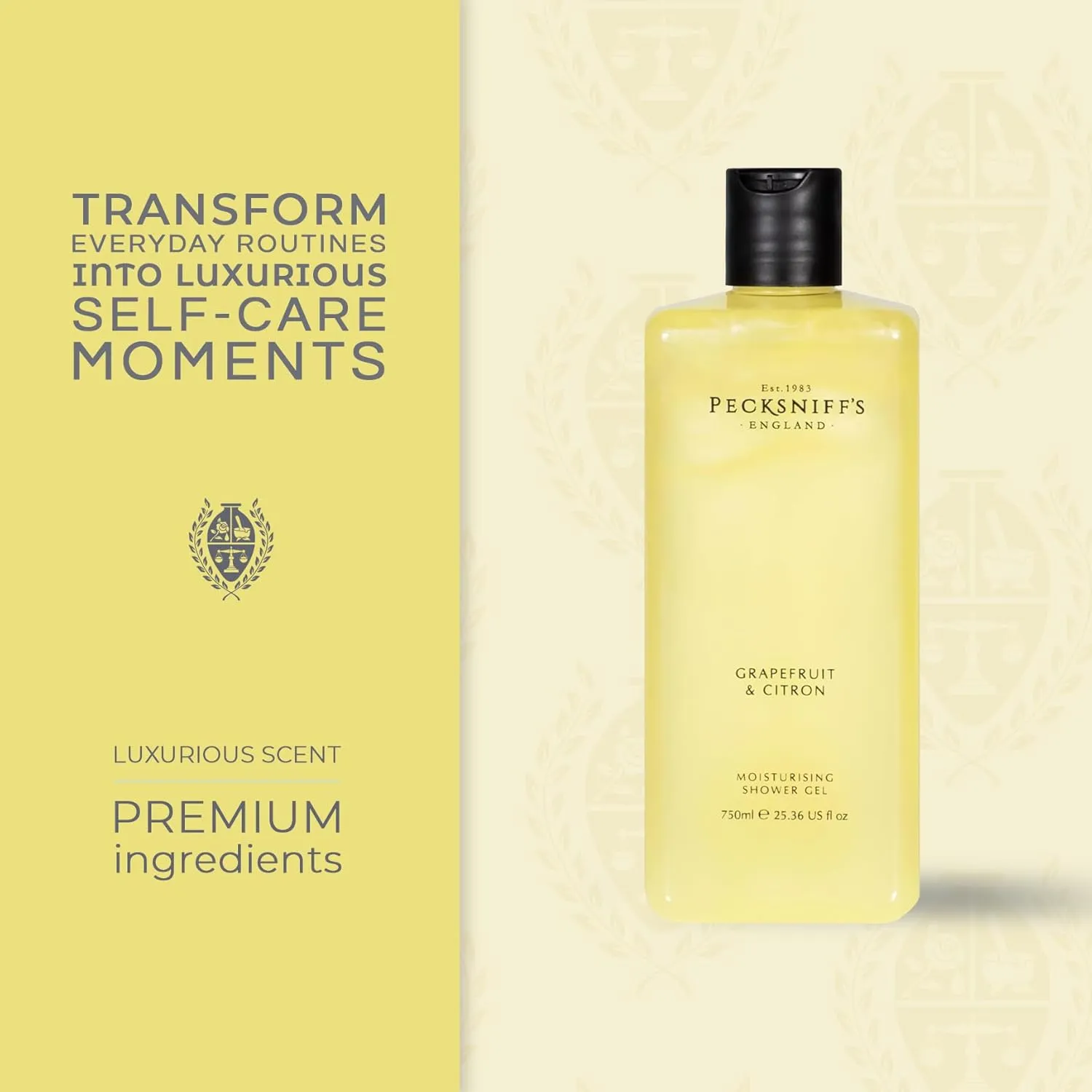 Pecksniff's Grapefruit & Citron Moisturizing Shower Gel | 750ml / 25.36 Fl Oz