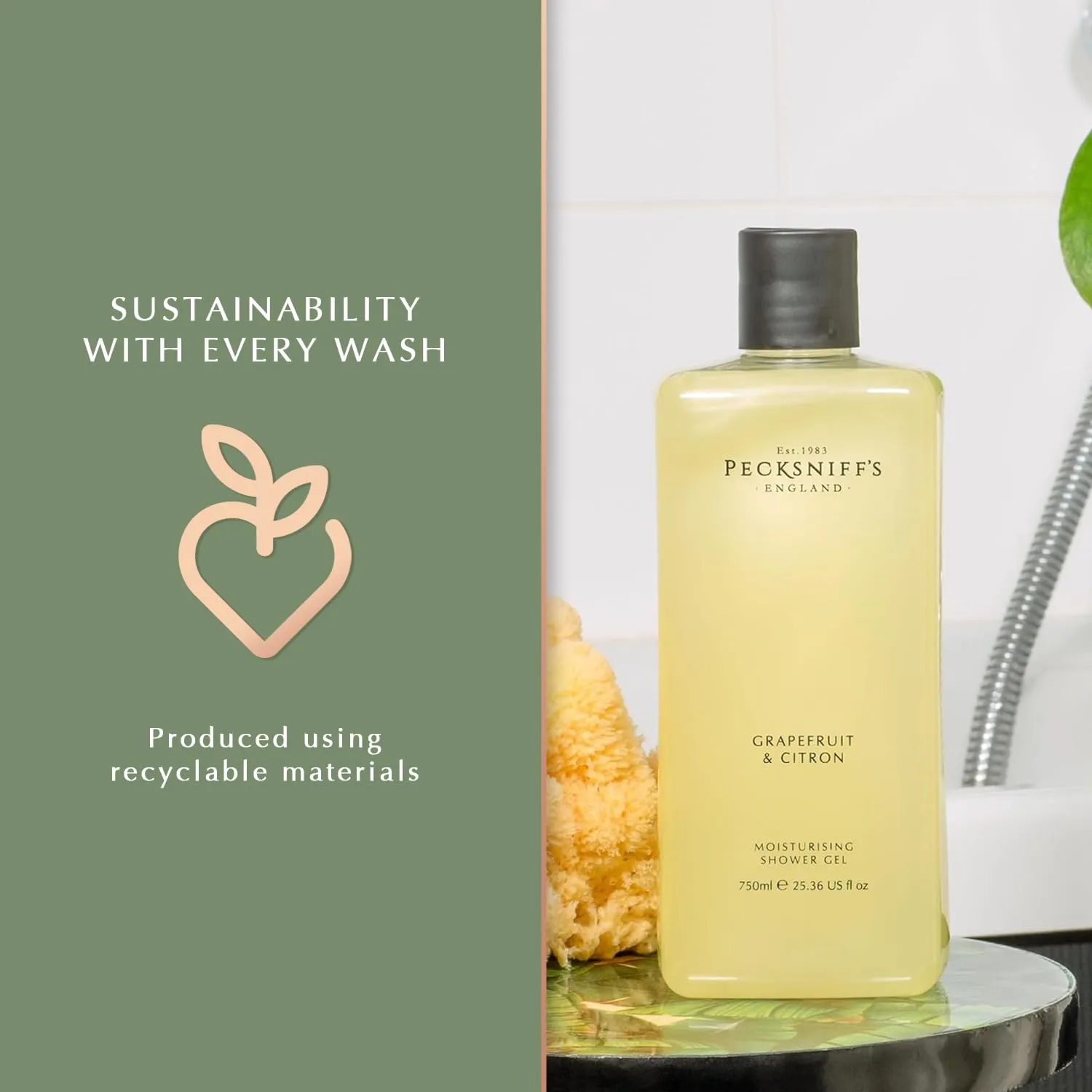 Pecksniff's Grapefruit & Citron Moisturizing Shower Gel | 750ml / 25.36 Fl Oz