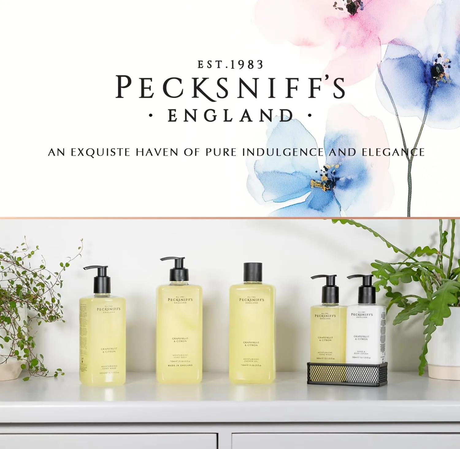 Pecksniff's Grapefruit & Citron Moisturizing Shower Gel | 750ml / 25.36 Fl Oz