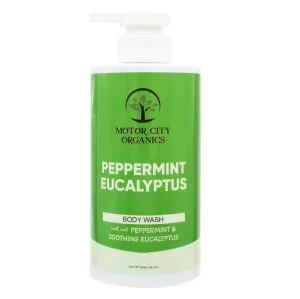 Peppermint Eucalyptus Body Wash | Infused with Peppermint & Eucalyptus - 16.9 oz | Gentle Formula | Suitable for All Skin Types | Paraben-Free