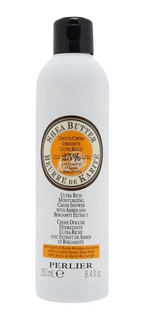 Perlier Shea Butter Bath Cream with Amber and Bergamot, 8.4 oz