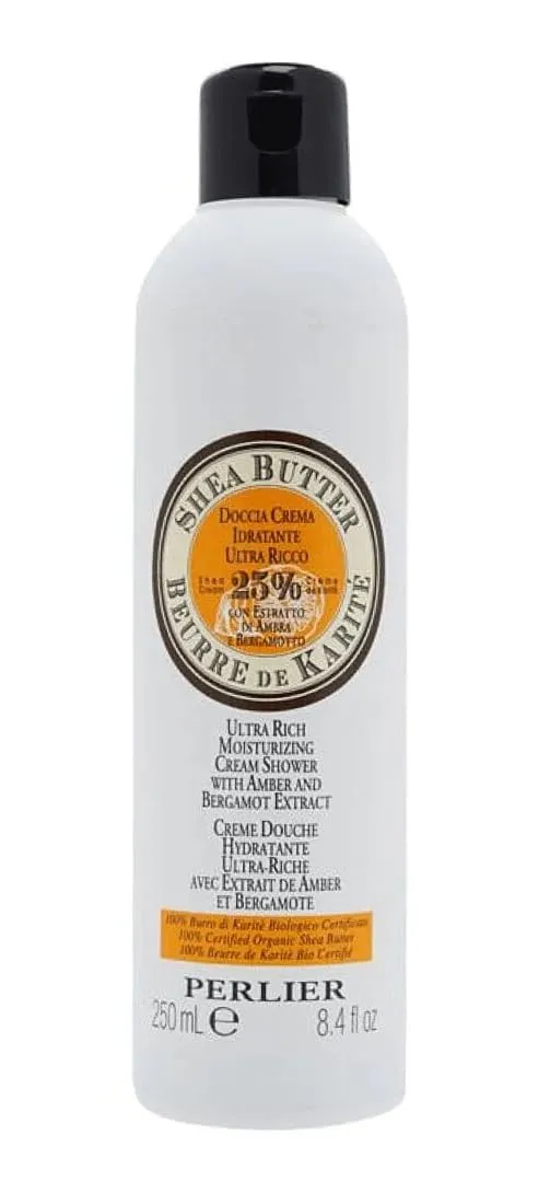 Perlier Shea Butter Bath Cream with Amber and Bergamot, 8.4 oz
