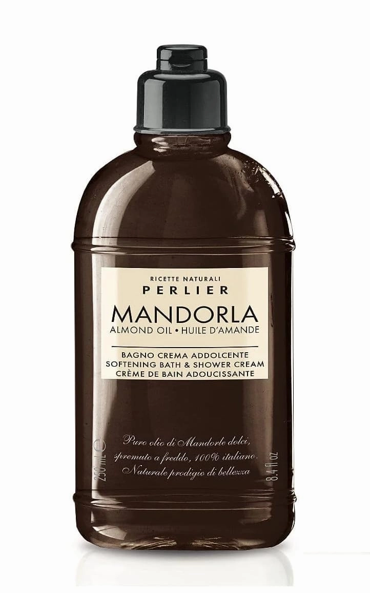 Perlier Almond Oil Bath and Shower Cream, 8.4 oz, Sulfate-Free, Nourishing Formula