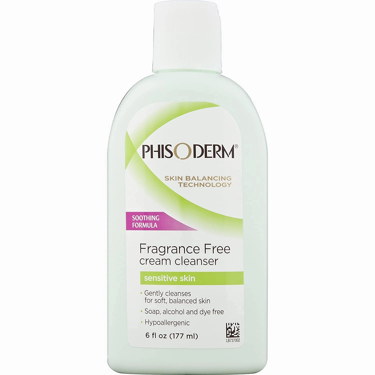 Phisoderm Fragrance Free Cream Cleanser For Sensitive Skin 6 oz (Packs of 12)