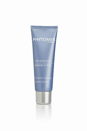 PHYTOMER Marine Scrub Creamy Exfoliant Face Wash | Hydrating Facial Scrub to Refine Skin Texture | Gentle Exfoliator & Cleanser for Face & Neck | Reveal Clearer, Softer Skin | 50ml