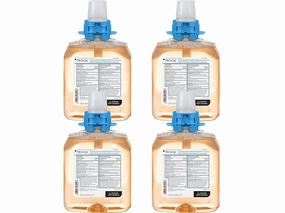 PROVON Foaming Antimicrobial Handwash with Moisturizers, Light Fruit Fragrance, 1250 mL Hand Soap Refill for PROVON FMX-12 Push-Style Dispenser (Pack of 4) - 5186-04