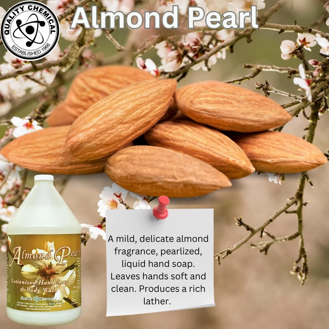 Quality Chemical Almond Pearl Luxury Hand Soap Refill - Liquid Hand Soap Refill - Mild Delicate Almond Fragrance - 128 oz (Pack of 1)