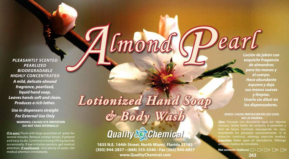 Quality Chemical Almond Pearl Luxury Hand Soap Refill - Liquid Hand Soap Refill - Mild Delicate Almond Fragrance - 128 oz (Pack of 1)