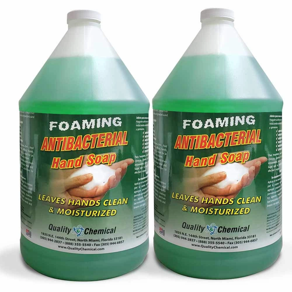 Quality Chemical Antibacterial Liquid Foaming Hand Soap Refill - Antibacterial Hand Soap Refill, Refill Soap for Handwashing and Sanitizing 128 oz (Pack of 2)