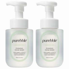 Refreshing Green Foaming Hand Wash with Hyaluronic Acid, Earthy Scent | Gentle |Botanical Ingredients | Cruelty Free, Sulfate Free | 2 Pack