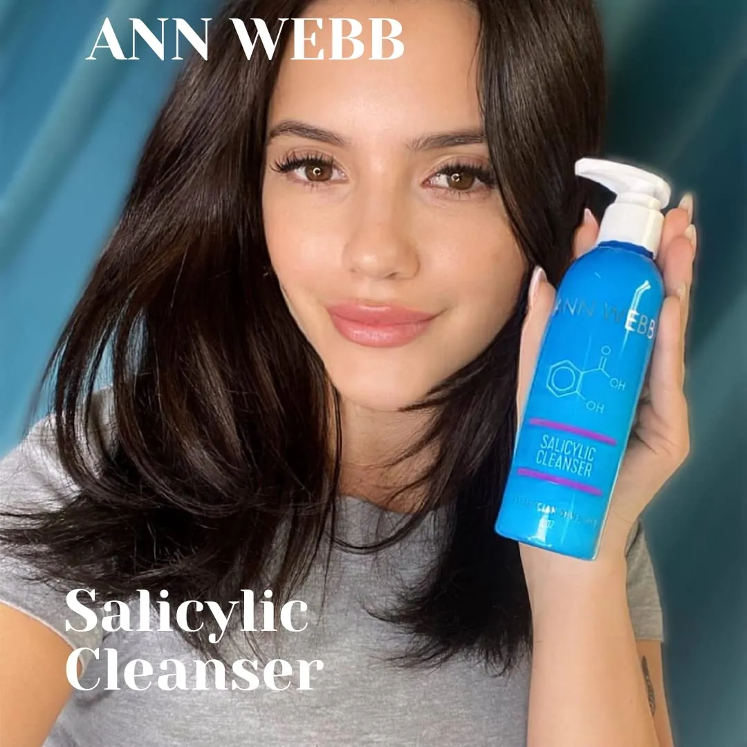 Salicylic Exfoliant Cleanser - Strong but Gentle Non-drying, Lightly Foaming Face wash with Salicylic Acid for Blackheads & Breakouts-Great for Oily & Acne Prone Skin 6oz