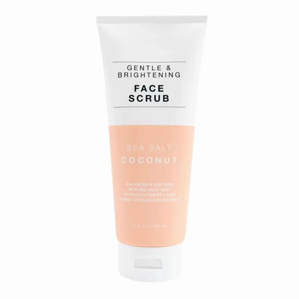 Salt & Coconut Face Scrub, Gentle & Brightening, All Skin Types, 5.1 fl oz (Pack of 01)