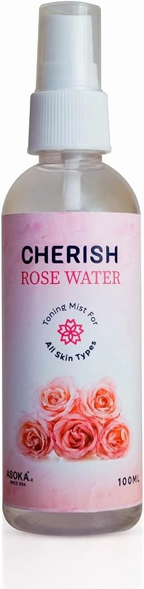 Sandalwood Talcum Powder & Cherish Rosewater Toner Combo (300 gm & 100 ml Pack of 2)