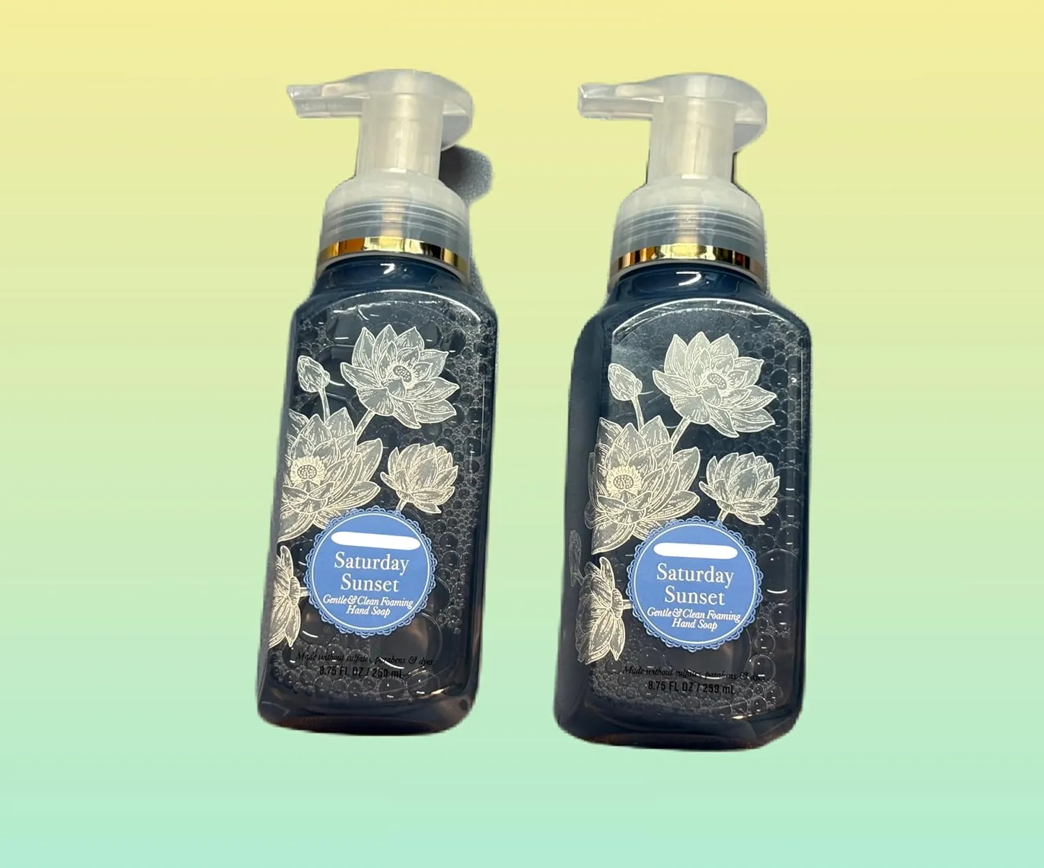 Saturday Sunset Gentle & Clean Foaming Hand Soap by Bath Body, Full Size, 8.75 fl oz/259 mL each, Pack of 2 (Packaging May Vary)