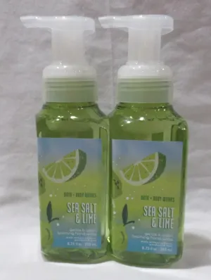 Sea Salt & Lime Gentle & Clean Foaming Hand Soap by Bath Bod Works, Full Size, 8.75 fl oz/259 mL, Pack of 2