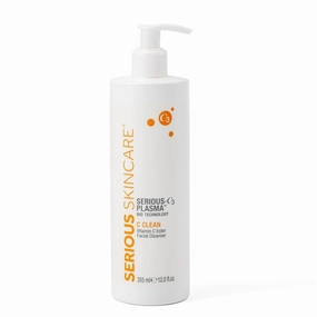 Serious Skincare - Hydrating C3 Vitamin C Facial Cleanser - Gentle Face Wash with Hydrolyzed Collagen - Botanical Extracts - For Dry and Mature Skin - 12 oz.