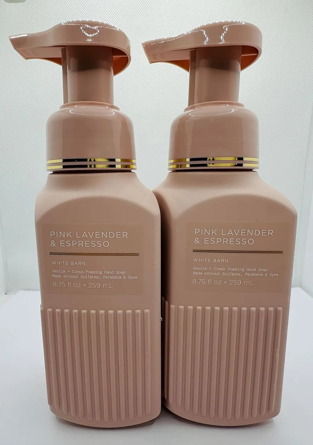 Set of 2 Pink Lavender & Espresso Gentle & Clean Foaming Hand Soap 8.75 Ounce
