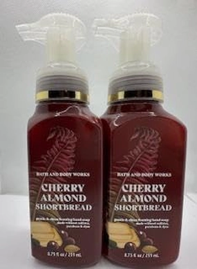 Set of 2 Cherry Almond Shortbread Gentle & Clean Foaming Hand Soap 8.75 Ounce, Red