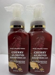 Set of 2 Cherry Almond Shortbread Gentle & Clean Foaming Hand Soap 8.75 Ounce, Red