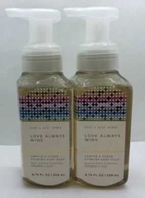 Set of 2 Love Always Wins Gentle Foaming Hand Soap 8.75 Ounce