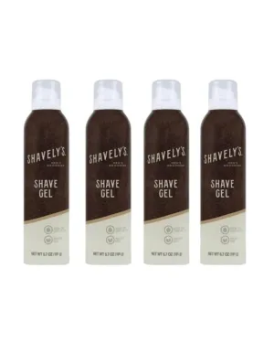 Shavely's Grooming Shave Gel Pack of 4-6.7 oz Cans - Premium grooming product designed to provide a smooth and comfortable shaving experience.