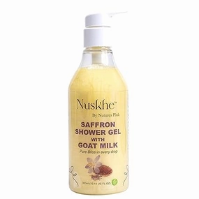 Shower Gel with Goat Milk & Saffron - 300ML | Removes Tan & Provides Deep Cleansing | Doctor Recommended For Body Acne On Back