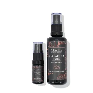 Silk Saffron Noir Eau de Parfum | Long-Lasting EDP Perfume | Jasmin, Saffron, Almond, & Musk | Sweet Creamy Spice Fragrance for All Occasions | Natural Ingredients & Travel Size | 5 or 50 mL (5 mL)