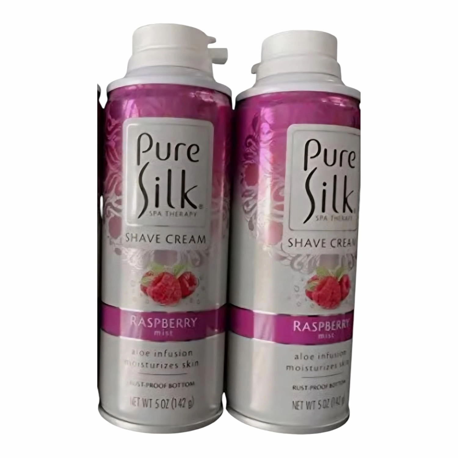 silkPure Silk Raspberry Shave Cream with Aloe Infusion, 5 oz, Pack of 2