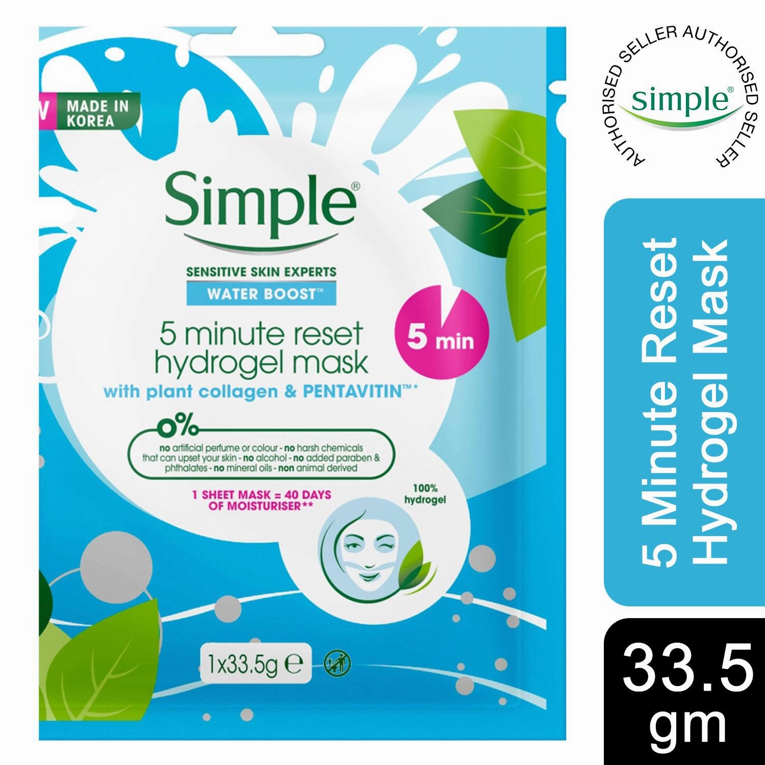 Simple Hydrating Booster Bundle Micellarwater,NightCream,Wipes,FaceWash & Mask