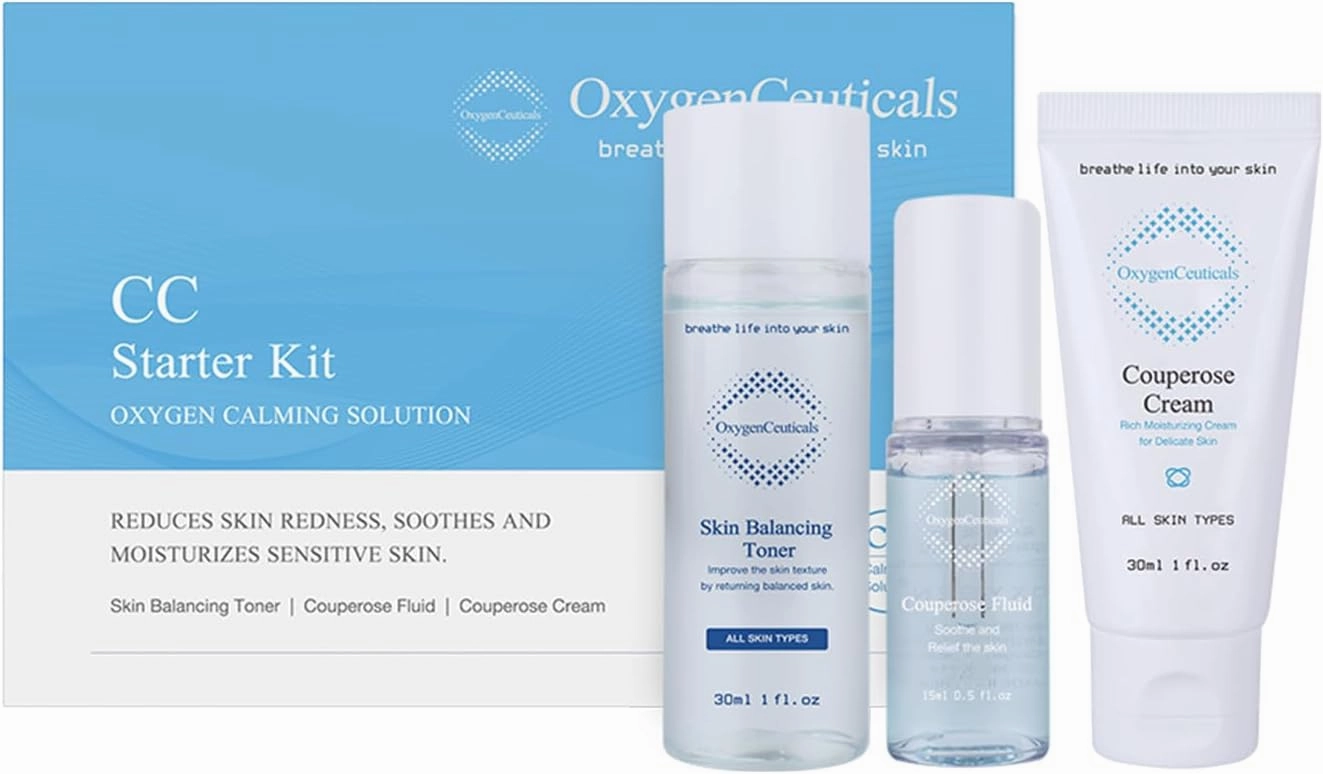 Skin Balancing Toner 30ml and Couperose Fluid 15ml and Couperose Cream 30ml CC Starter Kit