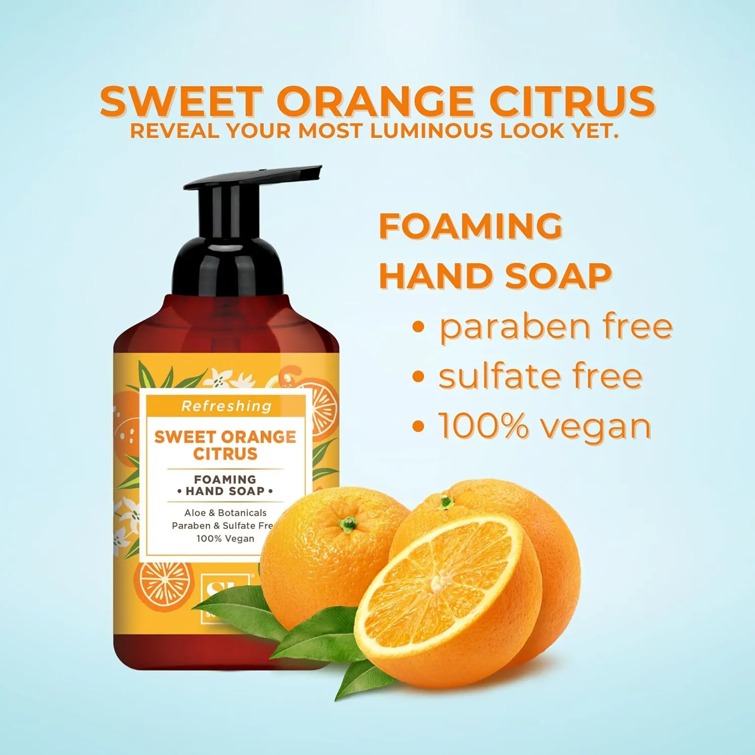 Soapbox Foaming Hand Soap Refill, Sweet Orange Citrus, Gentle & Moisturizing Foaming Hand Wash for Kitchen and Bathroom, Vegan & Cruelty Free, 64oz Half Gallon Refill, Pack of 1
