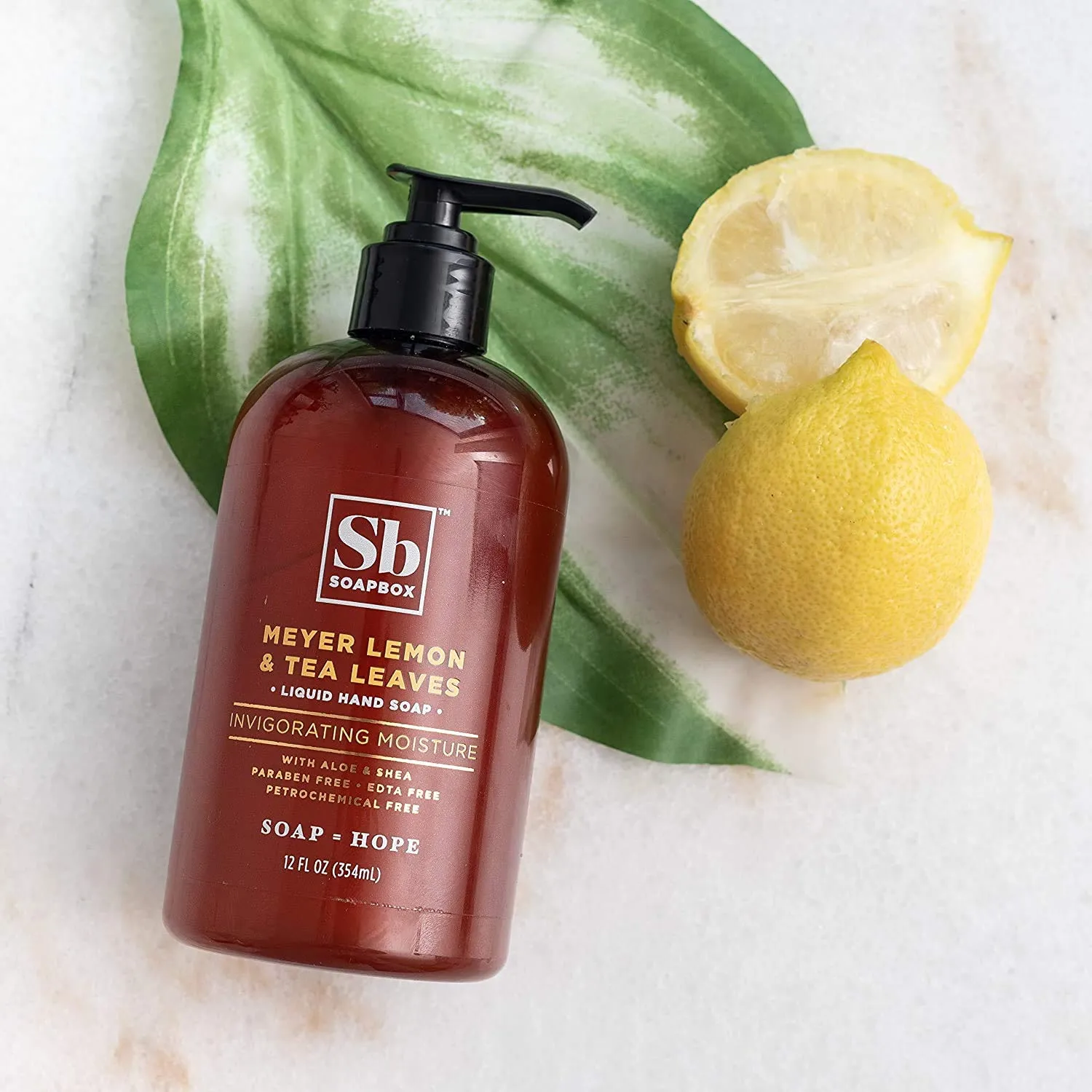 Soapbox Liquid Hand Soap Refill, Meyer Lemon & Tea Leaves, Gentle & Moisturizing Hand Wash for Kitchen and Bathroom, Vegan & Cruelty Free, 64oz Half Gallon Refill (Pack of 1)