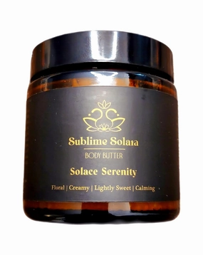 Solace Serenity 4oz Body Butter, Natural Tallow-Based, Floral Creamy Lightly Sweet