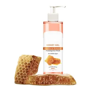SOLI Honey Gel Soothe & Nourish Foaming Face wash | Soap Free Formula | Reduce Dryness | 100% Botanical Extracts | Suitable for All Skin Types | 200ml