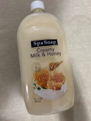 Spa Soap Creamy Milk & Honey Body Wash, 32 fl oz, Natural Moisturizing Formula