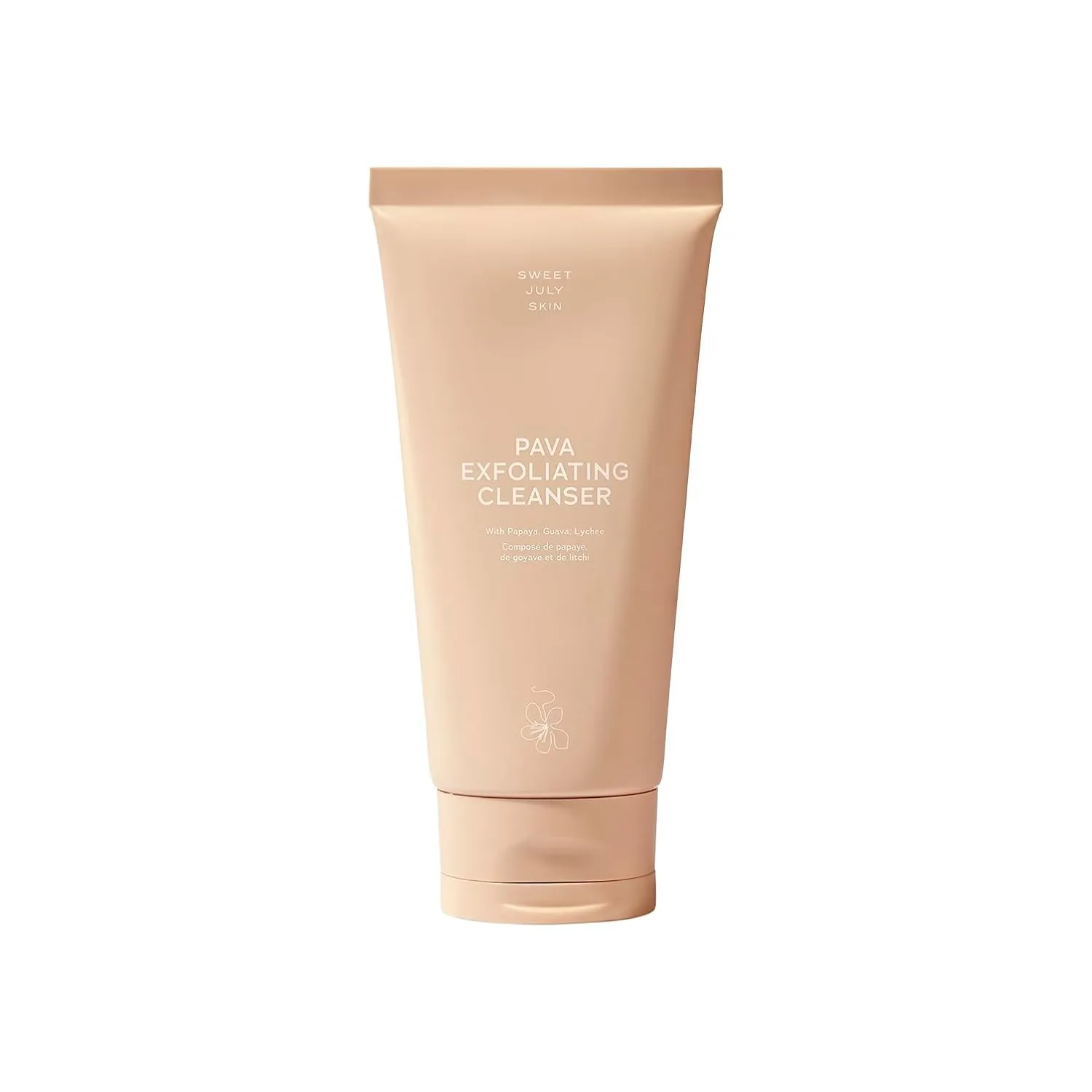 SWEET JULY SKIN Pava Exfoliating Cleanser, Gentle, Non-stripping, Hydrating, Clean Face Wash for All Skin Types, Vegan, Clean (5.6 oz)