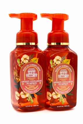 Sweet Cinnamon Pumpkin (Floral Design), Bath and Body, Gentle Foaming Hand Soap, 8.75 fl oz each, 2 pack