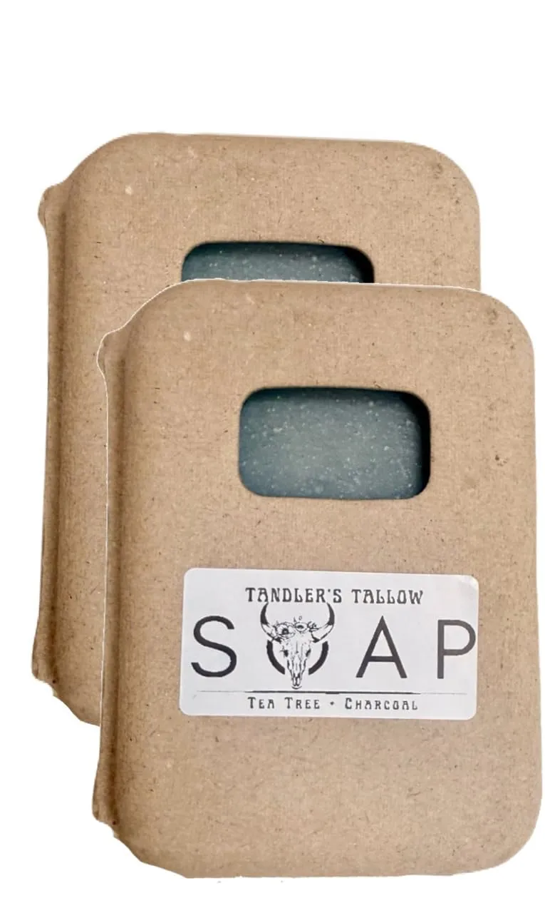 Tandler's Tallow Soap (Pack of 2) (Tea Tree Charcoal)