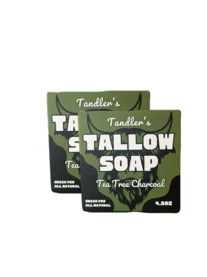 Tandler's Tallow Soap (Pack of 2) (Tea Tree Charcoal)