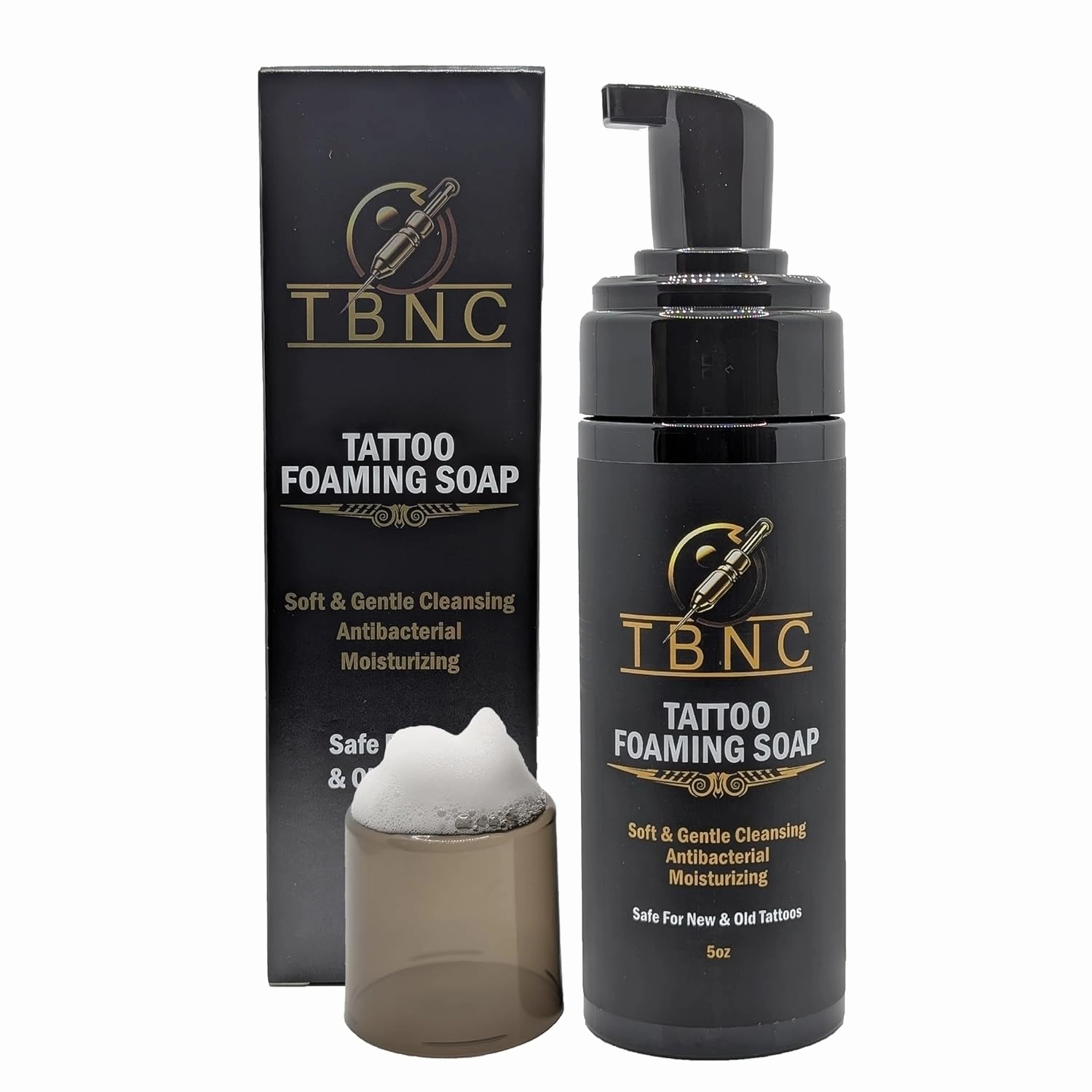 Tattoo Foaming Soap, Fragrance-free, Antibacterial, with Aloe Vera & Chamomile