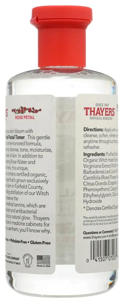 Thayers Rose Petal Witch Hazel with Aloe Vera - 12 oz.(2 pack)