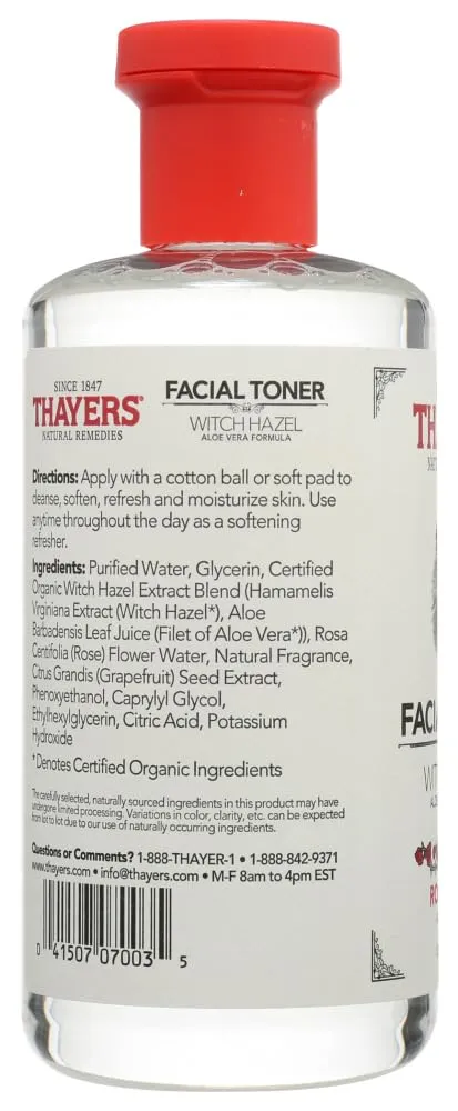 Thayers Rose Petal Witch Hazel with Aloe Vera - 12 oz.(2 pack)