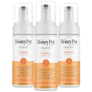 The Honey Pot Company - Feminine Wash - Herbal Infused - Sensitive Skin Types - PH Balanced Plant Based Hygiene Products - Normal - 5.51 Fluid Oz. (Pack of 3)