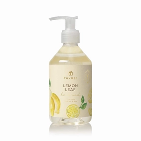Thymes Hand Wash - Moisturizing Hand Soap Dispenser with Pump - Skin Care - Hydrating Liquid Soap Scented with Notes of Dewy Leaves, Lily of the Valley, Lemon Verbena, & Bergamot (Lemon Leaf, 9 fl oz)