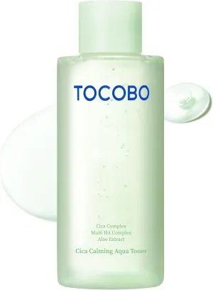 TOCOBO CICA Calming Aqua Toner – Korean Soothing Face Toner with CICA, Hyaluronic Acid & Aloe – Daily Hydration for Sensitive Skin, 24-Hour Moisture, Hypoallergenic pH Balancing Formula, 6.76 fl.oz.