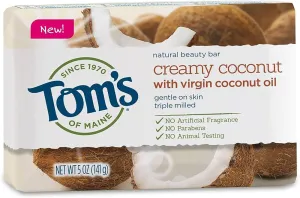 Tom's Natural Beauty Bar Soap, Creamy Coconut, 5 Oz (Pack of 2)